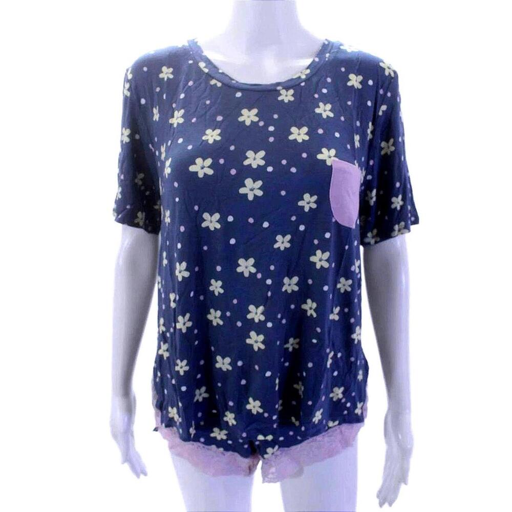 NWT REVOLVE by Honeydew Something Sweet Short Set Navy Night Floral Small